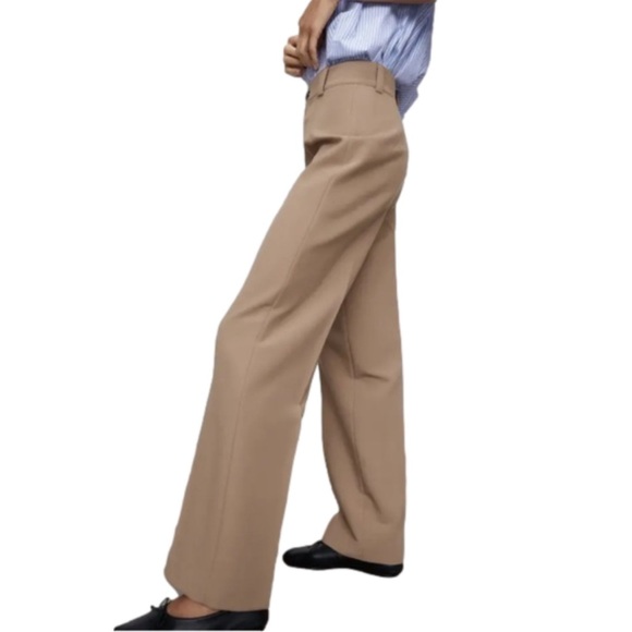 NWT ZARA Françoise Full Length Straight Leg Pants XL - Picture 2 of 16